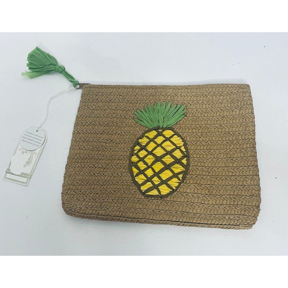 Ladies Mud Pie Raffia Pineapple Clutch